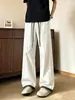 Pantalones atléticos rectos de cuadros patchwork estilo americano para hombre, nuevos pantalones largos casuales de corte holgado de moda 2026