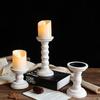 Portavelas de Columna Romana de Madera Retro Nostálgico Europeo Transfronterizo Adornos Hogar Sala de Estar Estilo B&B Guía Fotográfica
