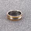 Anillo de Pareja de Acero Inoxidable Chapado en Oro Estilo Nuevo Exagerado Europeo y Americano Zircón Cuatro Garras Joyería Anillo de Par Rayado Venta al por Mayor