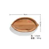 Bandeja de Madera de Acacia Transfronteriza, Bandeja de Madera Rectangular, Plato de Madera Maciza Resistente al Calor con Veta de Madera, Tabla para Pan Ovalada, Plato para Cena para Uso Doméstico