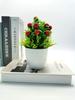 Planta Verde Simulada Árvore Frutífera Envasada Cerejeira Pequena Frutífera Envasada Bonsai Decoração de Casa Interna Mobiliário Enfeites de Mesa