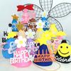 Internet Celebridade Mesmo Estilo Feltro Tecido Chapéu de Aniversário Cartoon Adulto Feltro Chapéu de Aniversário Suprimentos de Festa Infantil Chapéu Decorativo