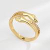 Anillo de Pareja Amor Transfronterizo Europeo y Americano Abrazo Diamantes Incrustados Personalidad Simple Manos Abrazándose Apertura Anillo Ajustable