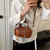2025 Nova Cor Sólida Simples Trendy Pillow Bag Bowling Bag Bolsa Feminina Portátil Pequena Bolsa de Ombro Bolsa Crossbody