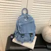 Bolsa de pecho pequeña de lona de mezclilla vintage para mujer, adecuada para viajes, uso al aire libre, bolsa cruzada de gran capacidad, bolsa casual para el teléfono del día a día, moderna