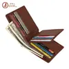 Carteira de Couro Retrô Personalizada, Porta-Cartões Multifuncional, Bolsa Portátil, Porta-Moedas Masculino