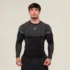 Gymshark Moda Fitness Tops Masculinos Camisas de Compressão Transfronteiriças Camiseta de Treino para Corrida Masculina Muscle Shark