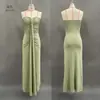 Estación Independiente Transfronteriza Europea y Americana Verano 2025 Nuevo Top de Tubo Plisado Sexy Elegante Falda Larga que Cubre la Cadera Ropa para Mujer