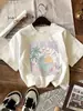 Camiseta de Manga Corta con Estampado de Olas y Letras, Estilo Playa Casual, Adecuada para el Uso Diario y Salidas de Mujeres