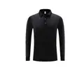 Camisas polo de manga comprida para primavera e outono, camisetas gola polo de cor sólida, roupas com estampa personalizada para cultura corporativa, uniformes de trabalho com logotipo