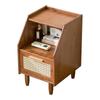 Mesita de noche de madera maciza de estilo antiguo, sencilla y moderna, para dormitorio, mini armario de almacenamiento pequeño de estilo chino.