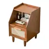 Mesita de Noche Nueva de Madera Maciza, Gabinete Lateral Estrecho Extremadamente Estrecho de 30 cm, Gabinete Estrecho para Espacios Pequeños de Dormitorio, Gabinete Pequeño para Dormitorio del Hogar