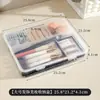Caja de Almacenamiento Transparente Multifuncional de Gran Capacidad con Pinza para Maquillaje, Caja Organizadora Compartimentada de Escritorio para el Hogar, Caja de Almacenamiento Portátil