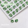 Pedras de Strass para Unhas Artísticas Cor Verde Fruta com Fundo Pontiagudo, Coração Irregular Super Brilhante, Quadrado Espesso, Pedras de Strass Empilhadas Sabor Doce de Gelo, Pedras de Strass Grandes para Unhas Postiças, Pedras de Strass para Unhas no Atacado