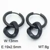 Pendientes de Acero Inoxidable 304 Cadena Cubana con Borlas Joyería Chapado en Oro de 18K Clip para Oreja Pendientes Unisex