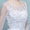 Vestido Blanco de Malla Elegante para Banquetes y Damas de Boda, Moldeador y Estilizado, Nuevo Modelo 2026 para Exámenes de Arte y Recitales de Piano