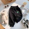 Calça Infantil Estilo Primavera Desenho Animado Fofo Calça para Meninos e Meninas Calça Infantil Estampada com Punho Calça Longa Esportiva Casual Exportação