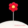 Novo plug-in de florzinha de bola de pelo para bolo, girassol criativo, cartão de bolo de aniversário, decoração de mesa de sobremesas de panificação