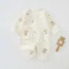 Traje de mariposa de algodón y lana para bebés y niños pequeños, niños y niñas, todas las estaciones, algodón puro, mameluco de una pieza posparto, traje para gatear