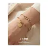 Pulsera de Conchas de Nácar Natural con Perlas Estilo Versátil para Vacaciones en la Costa Pulsera de Moda Tendencia para Mujeres