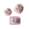 Mini bolsa para guardar auriculares con diseño de gato de dibujos animados, llavero, colgante de muñeca rosa, monedero, adornos para bolso.