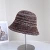 Sombrero de Pescador de Lana Mezclada de Color Mixto para Mujer, Nuevo Estilo Otoño e Invierno, Sombrero Cloche Sencillo Versátil Cálido, Tendencia Elegante de Sombrero de Pescador