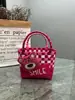 Bolso de Mano Tejido de Plástico Personalizado Cesta Tejida de Plástico Cesta de Regalo DIY Bolso de Calle del Pequeño Libro Rojo