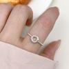 Anillo de Plata de Ley S925 Serie Cabeza de Pan para Mujer Ins Verano Dulce Lindo Simple Versátil Anillo Texturizado Sólido