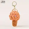 Llavero Creativo de Peluche Colorido de Helado para Mujer, Lindo Dibujo Animado, Conos de Simulación, Colgante para Bolso de Pareja, Regalo Pequeño