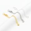Fecho Lagosta Banhado a Cobre Ouro Real 18K com Corrente Estendida Corrente de Cauda Ouro 14K Acessórios para Bobina de Colar Feito à Mão diy D107