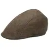 Gorra Plana para Mujer Gorra para Hombre Boina de Lino para Exteriores Primavera Verano Transpirable Gorra Británica Literaria Adelantada