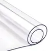 Toalha de mesa transparente de PVC, capa de vidro macio para mesa de jantar, lavável, à prova d'água, à prova de óleo, resistente ao calor, protetor de mesa de plástico para mesa de centro