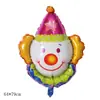 Globos de Papel de Aluminio de Payaso Nuevo Transfronterizos Dibujos Animados Payaso Circo Juguetes Decoración Fiesta de Cumpleaños Globos Venta al Por Mayor