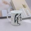 Caneca de Cerâmica Impressa em Alta Temperatura Porcelana Branca Alta Transfronteiriça Publicidade de Negócios Presente de Feriado Lembrança Xícara de Café de Porcelana Óssea