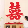 Decoração de Quarto de Casamento com Personagem de Felicidade Dupla Extra Grande 1,5m Suprimentos de Casamento Casal Recém-Casado Tridimensional Quarto Principal Arranjo de Adesivos de Personagem de Felicidade