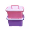 Caja de Almacenamiento de Plástico Caja Cuadrada Caja de Almacenamiento Portátil para Juguetes Caja de Almacenamiento para Cápsulas de Lavandería con Tapa Caja de Almacenamiento de Escritorio