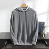 Suéter 100% Cachemira Pura para Hombre, Suéter Casual con Capucha, Nuevo Sudadera de Punto de Cachemira Otoño e Invierno 2023