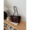 Bolsa Tote de Camurça Retrô Feminina de Alta Qualidade Fashionável Versátil para o Dia a Dia Bolsa de Ombro Único Grande Capacidade Casual Simples