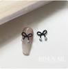 Nueva Manicura Macaron Perla Lazo Aleación Joyería Pintura Lazo de Cinta Corbatín Uña Diamante Accesorios DIY