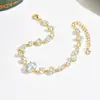 Pulsera Cruzada de Cobre Incrustada con Circonita para Mujer Estilo Europeo y Americano, Accesorio de Nicho de Lujo Ligero de Gama Alta, Joyería Elegante para Mujer, Diseño Simple