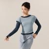 Ropa de Baile para Maestras, Top de Manga Larga para Práctica de Danza Moderna para Adultos, Disfraz de Danza Moderna, Falso Dos Piezas