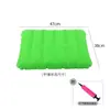 Almohada inflable de PVC con flocado, cómoda para viajes, camping, trenes, aviones, cintura y espalda, de cuero.