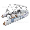 Barco inflável de plástico reforçado com fibra de vidro RIB480B fundo rígido barco de assalto resistente ao desgaste caiaque para 2/3/45 pessoas barco inflável aerobarco