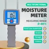 Medidor de Umidade Herbal para Grãos, Forragem, Ervas Medicinais, Tabaco, Algodão e Folhas de Chá; Instrumento Multifuncional para Teste de Umidade