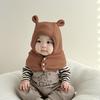 Gorro Infantil con Dibujo Invierno Cálido Gorro para Niño con Protección para Orejas Resistente al Viento Forro de Felpa Gorro y Bufanda para Niña Todo en Uno