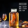Botella infusionadora de licor de vidrio engrosado 5 kg 10 kg 10 kg Frasco de vidrio con grifo para uso doméstico, disponible para venta al por mayor y dropshipping