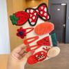 Horquilla de felpa de dibujos animados otoño e invierno celebridad de Internet nueva pinza pequeña adorno para la cabeza horquilla para el cabello femenina niños linda pinza BB accesorios dulces para el cabello