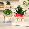 Casa de Chá Cartoon Criativa Plantas em Vasos de Animais Vasos de Flores Suculentas Jardinagem Doméstica Decoração de Mesa de Estudante Enfeites Presentes de Resina