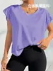 Top Deportivo de Yoga de Nuevo Estilo Transfronterizo para Mujer, Malla Cómoda Transpirable, Hermoso Diseño de Espalda, Ropa de Yoga Holgada de Gama Alta, Mangas Cortas