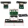 Asiento hembra USB 3.1 TIPO-C con placa fija, interfaz de datos de carga, conector macho y hembra C, doble cara, hacia adelante y hacia atrás, DIY